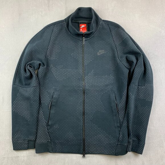 Nike Mens Small Black Camo Full Zip Tech Fleece Jacket GX 1.0 886172-010 - Picture 1 of 9